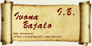 Ivona Bajalo vizit kartica